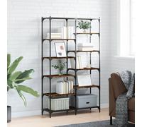 vidaXL Estantería para libros, roble ahumado, 100x32x170 cm, material de madera y hierro. Estantería, estanterías, librería, estante de almacenamiento