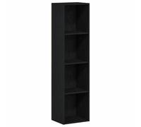 vidaXL Estantería para Libros Roble Negro 36 x 30 x 143 cm, Estantería Moderna, Unidad Rectangular Resistente, Espacio Amplio, diseño Minimalista para tu hogar