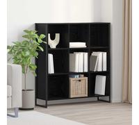 vidaXL Estantería para libros Roble Negro 99,5 x 30 x 108 cm