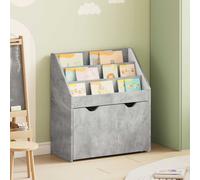 vidaXL Estantería para Niños con cajón Gris Concreto 60 x 29,5 x 69 cm
