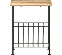 vidaXL Estantería para revistas, 40 x 30 x 50 cm, madera maciza de mango y acero
