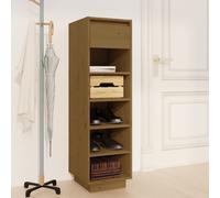 vidaXL Estantería para zapatos, color miel, 30x34x105 cm, madera maciza de pino - Estantería para zapatos - Estanterías para zapatos - Zapatero - Organizador de zapatos