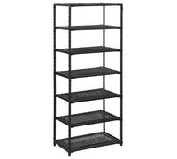 vidaXL Estantería para zapatos de ratán sintético negro 50x30x120 cm