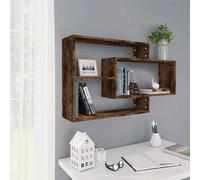 vidaXL Estantería pared contrachapada roble ahumado 104x20x58,5 cm
