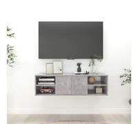 vidaXL Estantería pared madera contrachapada gris hormigón 102x30x29cm