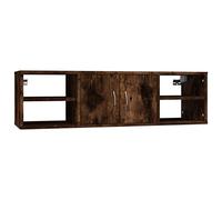 vidaXL Estantería Pared Madera contrachapada Roble Ahumado 102x30x29cm, estantería Colgante, estantería Flotante, librería de Pared