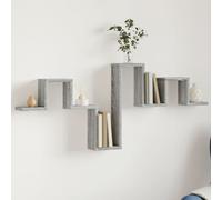 vidaXL Estantería pared madera ingeniería gris Sonoma 104,5x10x43 cm