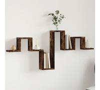 vidaXL Estantería pared madera ingeniería roble ahumado 104,5x10x43 cm