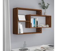 vidaXL Estantería pared madera ingeniería roble marrón 104x20x58,5 cm