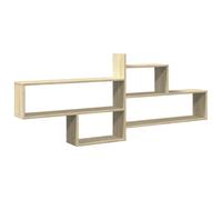 vidaXL Estantería de pared madera ingeniería Roble Sonoma 167,5x18x68 cm, estante flotante
