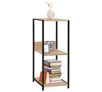 vidaXL Estantería pequeña de madera negro y roble 33,5x39,6x79,7 cm