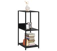 vidaXL Estantería pequeña madera de ingeniería negro 33,5x39,6x79,7 cm