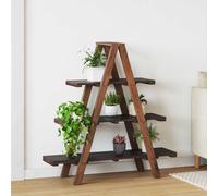 vidaXL Estantería plegable con estante Marrón 79.5 x 35 x 112 cm