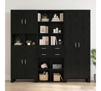 vidaXL Estantería Roble negro 30 x 42.4 x 185.2 cm