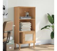 vidaXL Estantería SENJA aspecto ratán madera pino marrón 60x35x130 cm