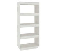 vidaXL Estantería/Separador de ambientes blanco, 60x35x135 cm, madera maciza de pino
