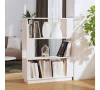 vidaXL Estantería/Separador de ambientes blanco de 80x25x101 cm, madera maciza de pino - Estantería - Estanterías - Librería - Estantería de almacenamiento