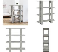 vidaXL Estantería/Separador de ambientes color gris cemento, 100x30x123,5 cm - Estantería - Estanterías - Librería - Estantería de almacenamiento