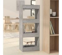 vidaXL Estantería/Separador de ambientes, color gris cemento, 40x30x103 cm, material compuesto de madera - Estantería - Estanterías - Librería - Estantería de almacenamiento