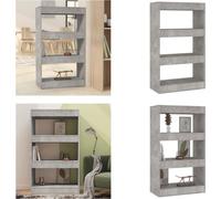 vidaXL Estantería/Separador de ambientes, color gris cemento, 60x30x103 cm, material compuesto de madera - Estantería - Estanterías - Librería - Estantería de almacenamiento