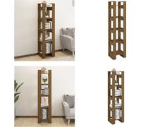 vidaXL Estantería/Separador de ambientes color miel, 41x35x160 cm, madera maciza de pino - Estantería - Estanterías - Librería - Estantería de almacenamiento