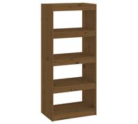vidaXL Estantería/Separador de ambientes color miel, 60x30x135,5 cm, madera de pino