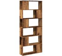 vidaXL Estantería/Separador de ambientes con aspecto de madera envejecida, 80x24x186 cm