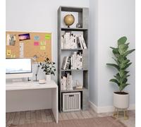 vidaXL Estantería/Separador de ambientes en color gris cemento, 45x24x159 cm, material compuesto de madera - Librería - Estanterías - Estantería - Estanterías