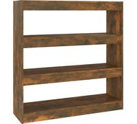 vidaXL Estantería/Separador de ambientes en madera de roble ahumado, 100x30x103 cm