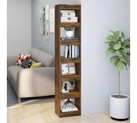 vidaXL Estantería/Separador de ambientes en roble ahumado, 40x30x198 cm - Estantería - Estanterías - Librería - Estantería de almacenamiento