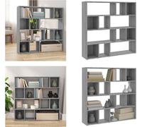 vidaXL Estantería/Separador de ambientes Gris Sonoma, 105x24x102 cm - Estantería - Estanterías - Librería - Separador de ambientes