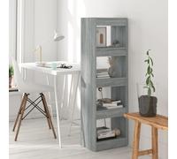 vidaXL Estantería/Separador de ambientes gris Sonoma, 40x30x135 cm - Estantería - Estanterías - Librería - Estantería de almacenamiento