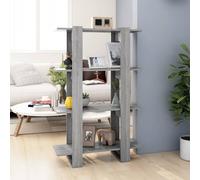 vidaXL Estantería/Separador de ambientes gris Sonoma, 80x30x123,5 cm - Estantería - Estanterías - Librería - Estantería de almacenamiento