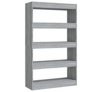 vidaXL Estantería/Separador de ambientes gris Sonoma, 80x30x135 cm, material de madera