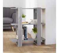 vidaXL Estantería/Separador de ambientes gris Sonoma, 80x30x87 cm - Estantería - Estanterías - Librería - Estantería de almacenamiento
