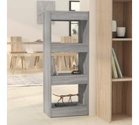 vidaXL Estantería/Separador de ambientes gris Sonoma de 40x30x103 cm, fabricada en material de madera - Estantería - Estanterías - Librería - Estantería de almacenamiento