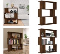 vidaXL Estantería/Separador de ambientes marrón roble de 80x24x96 cm, fabricada en material de madera. Estantería, estanterías, librería, separador de ambientes