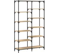 vidaXL Estantería Sonoma, roble, 100x32x170 cm, fabricada en material de madera y hierro
