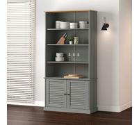 vidaXL Estantería VIGO, gris, 85x35x170 cm, madera maciza de pino - Estantería - Estanterías - Librería - Librerías