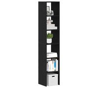 vidaXL Estanterías 2 uds apilables de madera de ingeniería roble negro