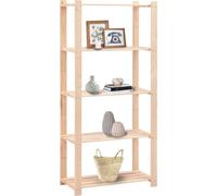 vidaXL Estanterías de almacenamiento, 5 estantes, 10 unidades, 80x38x170 cm, madera maciza de pino, capacidad de 250 kg