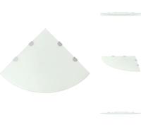 vidaXL Estanterías de esquina, 2 unidades, con soportes cromados, vidrio blanco, 45x45 cm - Estanterías de pared