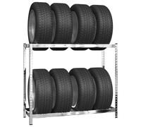 vidaXL Estanterías de neumáticos 2 niveles acero 110x40x110 cm (2 unidades)