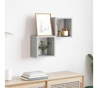 vidaXL Estanterías de pared 2 uds. Gris Sonoma 26 x 15 x 26 cm