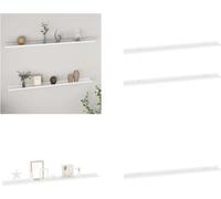 vidaXL Estanterías de pared, 2 unidades, blanco, 115x9x3 cm - Estantería de pared - Estanterías de pared - Repisa de pared - Repisas de pared