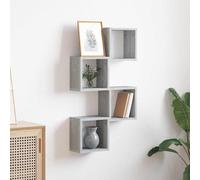 vidaXL Estanterías de pared 4 uds. Gris Sonoma 26 x 15 x 26 cm