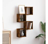 vidaXL Estanterías de pared 4 uds. Roble ahumado 26 x 15 x 26 cm