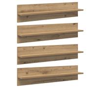 vidaXL Estanterías de pared 4 uds. Roble artisan 80 x 11,5 x 18 cm