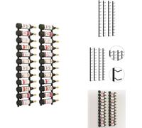vidaXL Estanterías de pared para 12 botellas, 2 unidades, color , hierro - Estanterías para vino