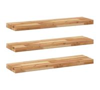 vidaXL Estanterías flotantes, 3 unidades, 80x20x4 cm, madera maciza de acacia, acabada con aceite